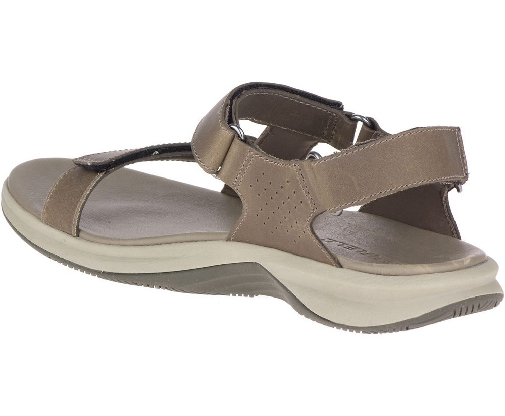 Merrell Sandals Brown - Tideriser Luna Convert Leather - Womens 10SOJQFAE